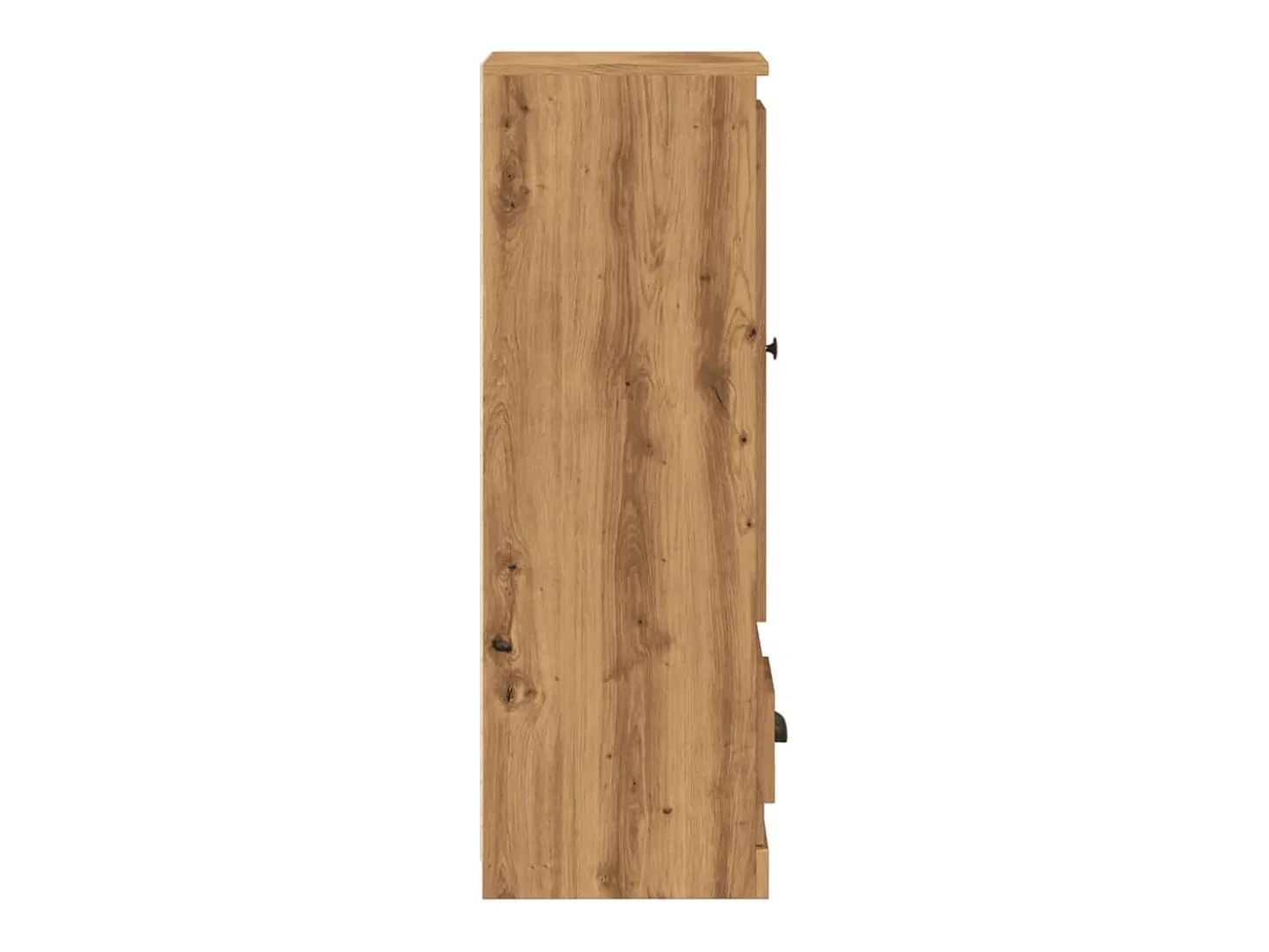 Aparador alto en madera de roble labrada artesanalmente 36x35,5x103,5 cm