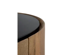 Aparador alto forma elíptica 2 puertas madera maciza de mango