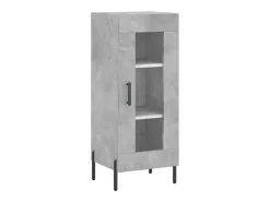 Aparador alto Gris hormigón 34,5x34x180 cm Madera de ingeniería