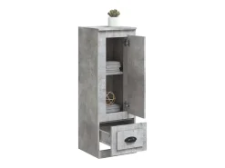 Aparador alto gris hormigón 36x35,5x103,5 cm madera de ingeniería