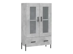 Aparador alto gris hormigón 69,5x31x115 cm madera de ingeniería