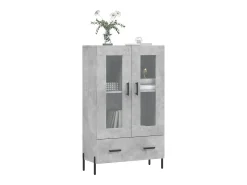 Aparador alto gris hormigón 69,5x31x115 cm madera de ingeniería