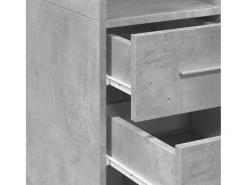 Aparador alto gris hormigón 30x42,5x185 cm madera de ingeniería
