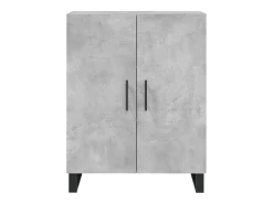 Aparador alto Gris hormigón 69,5x34x180 cm Madera de ingeniería