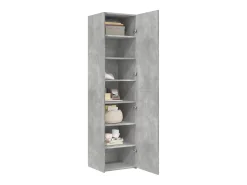 Aparador alto gris hormigón 45x42,5x185 cm madera de ingeniería