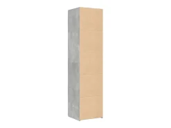 Aparador alto gris hormigón 45x42,5x185 cm madera de ingeniería