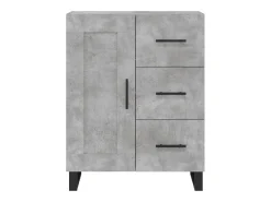 Aparador alto Gris hormigón 69,5x34x180 cm Madera de ingeniería