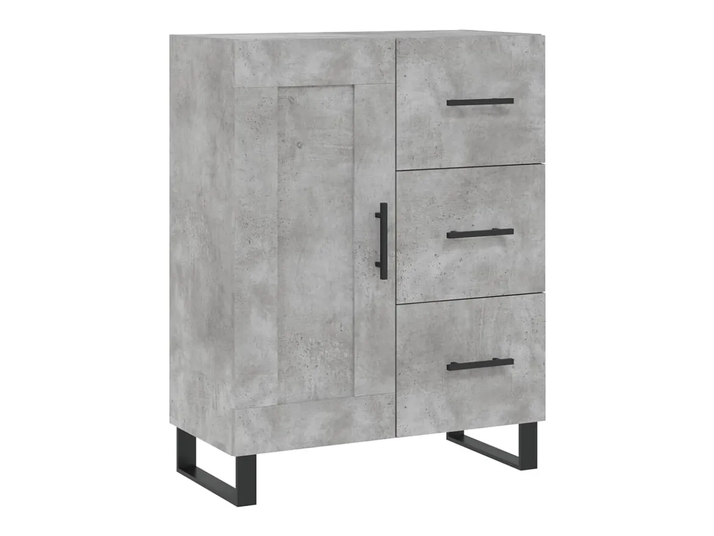 Aparador alto Gris hormigón 69,5x34x180 cm Madera de ingeniería