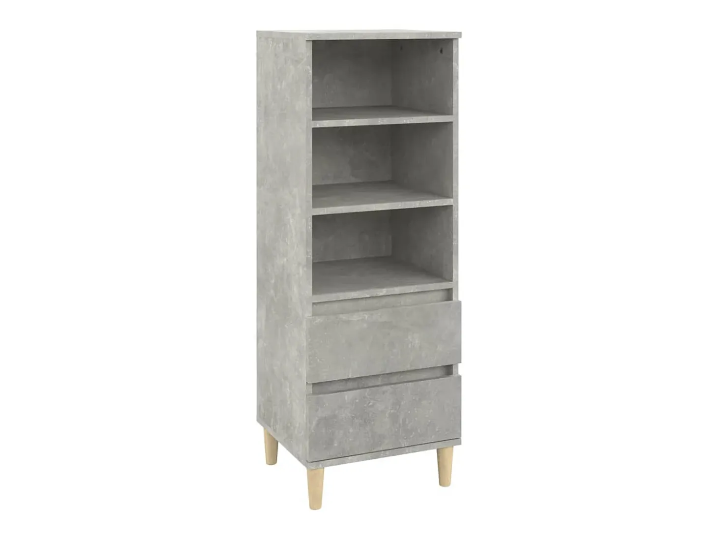 Aparador alto Gris hormigón 40x36x110 cm Madera de ingeniería