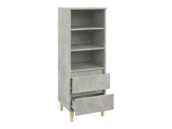Aparador alto Gris hormigón 40x36x110 cm Madera de ingeniería