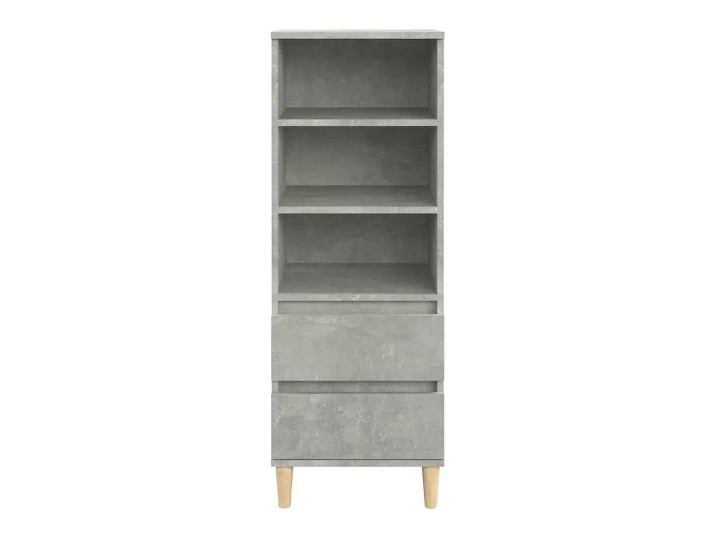 Aparador alto Gris hormigón 40x36x110 cm Madera de ingeniería
