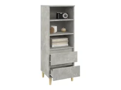 Aparador alto Gris hormigón 40x36x110 cm Madera de ingeniería