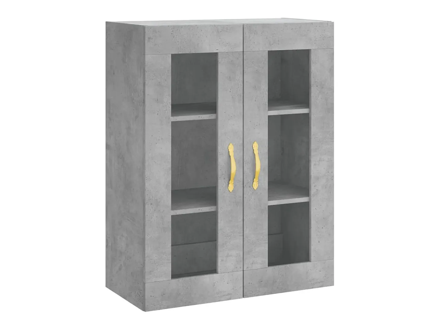 Aparador alto Gris hormigón 69,5x34x180 cm Madera de ingeniería