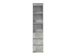 Aparador alto gris hormigón 37,5x35x180 cm madera de ingeniería