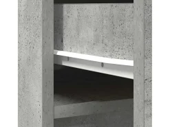 Aparador alto gris hormigón 37,5x35x180 cm madera de ingeniería