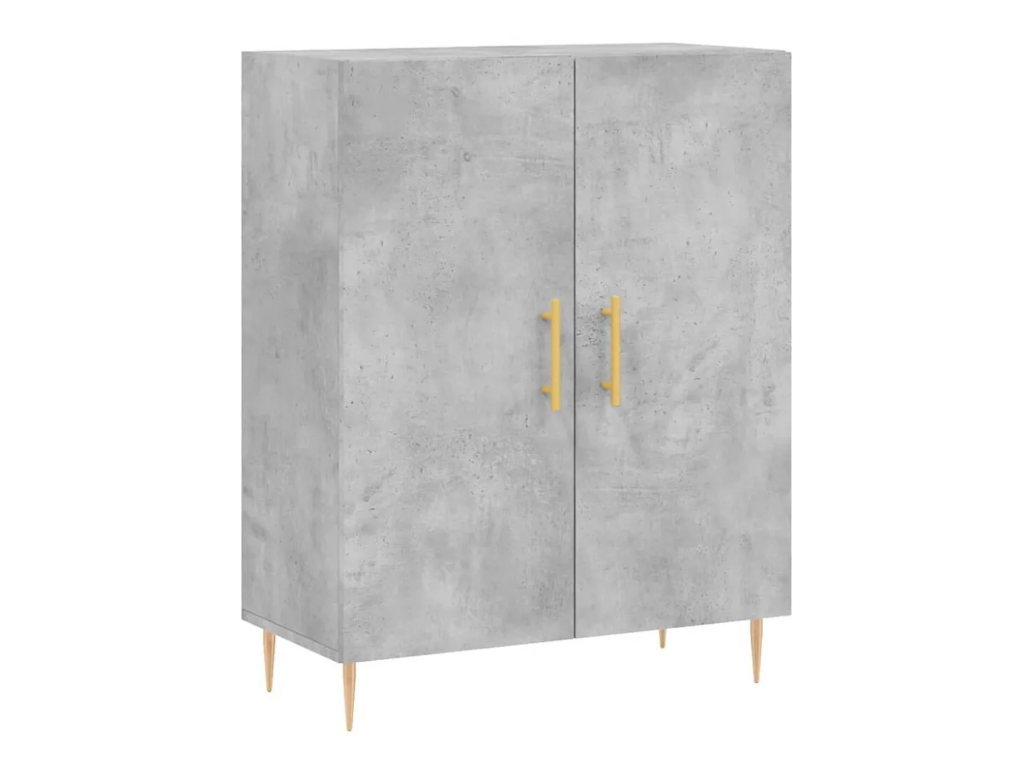 Aparador alto Gris hormigón 69,5x34x180 cm Madera de ingeniería