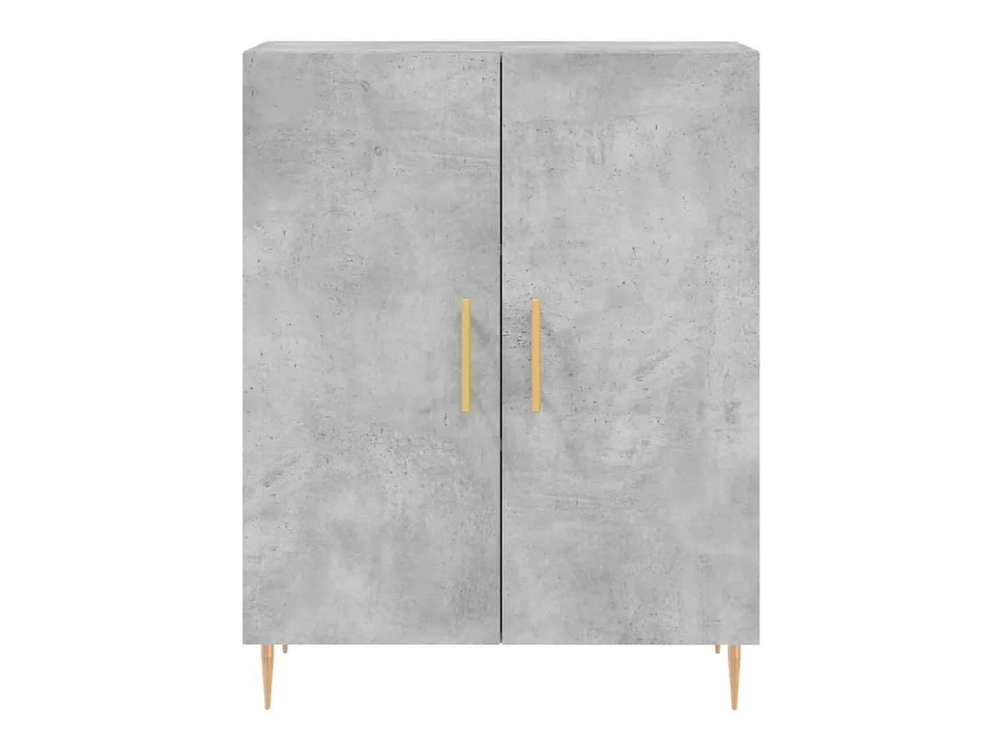 Aparador alto Gris hormigón 69,5x34x180 cm Madera de ingeniería