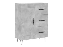 Aparador alto Gris hormigón 69,5x34x180 cm Madera de ingeniería