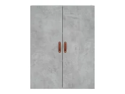 Aparador alto Gris hormigón 69,5x34x180 cm Madera de ingeniería
