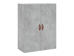 Aparador alto Gris hormigón 69,5x34x180 cm Madera de ingeniería