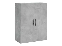 Aparador alto Gris hormigón 69,5x34x180 cm Madera de ingeniería