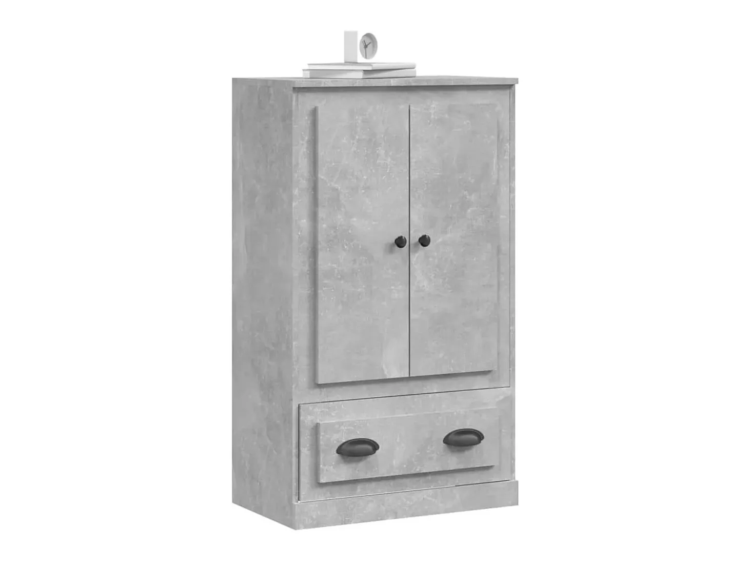 Aparador alto gris hormigón 60x35,5x103,5 cm madera de ingeniería