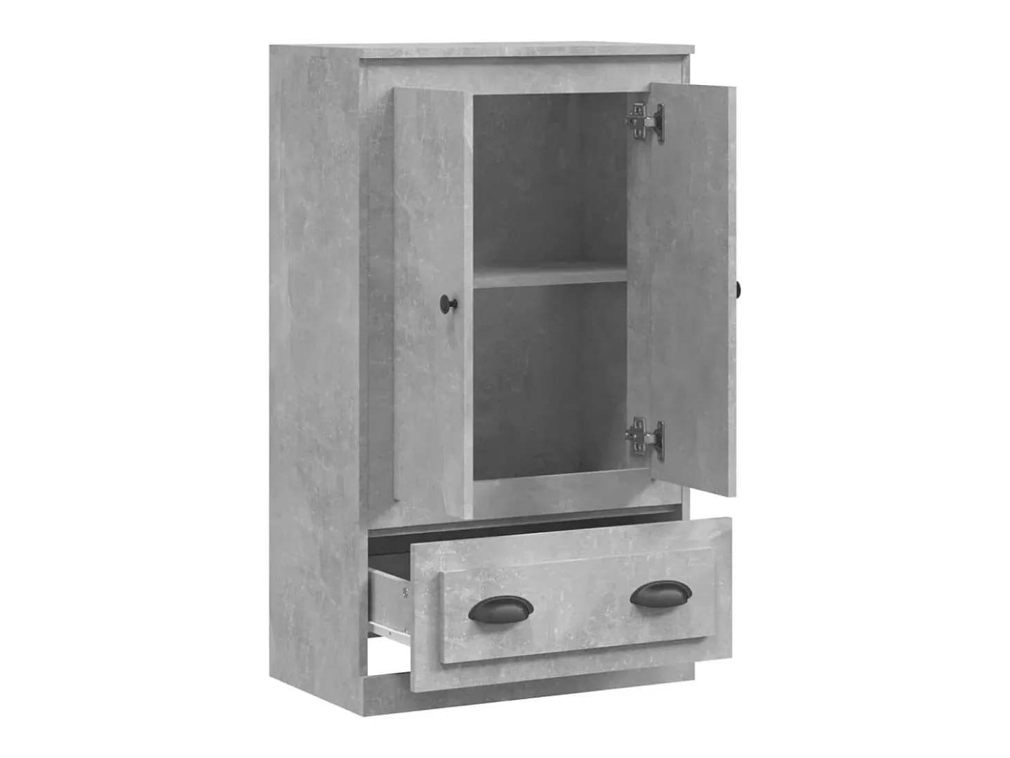 Aparador alto gris hormigón 60x35,5x103,5 cm madera de ingeniería