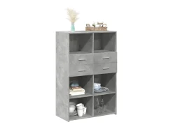 Aparador alto gris hormigón 80x42,5x124 cm madera de ingeniería