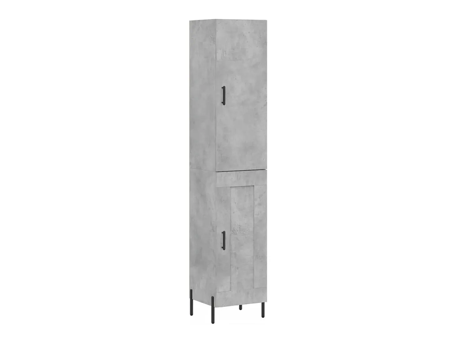 Aparador alto Gris hormigón 34,5x34x180 cm Madera de ingeniería
