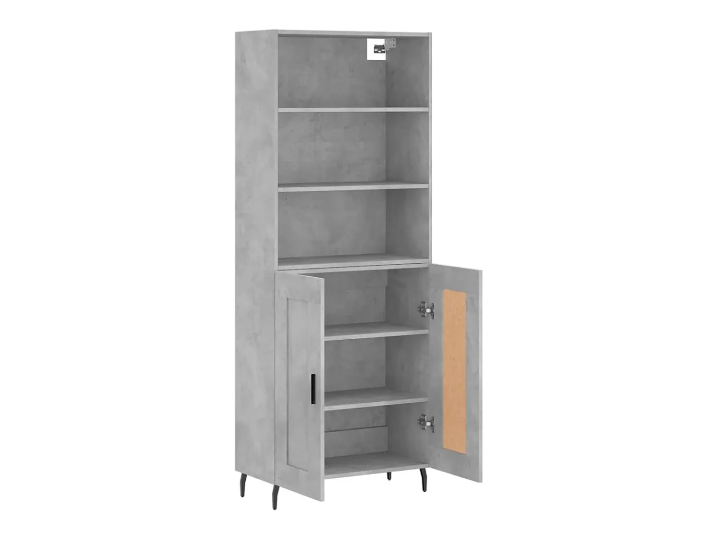 Aparador alto Gris hormigón 69,5x34x180 cm Madera de ingeniería