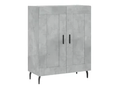 Aparador alto Gris hormigón 69,5x34x180 cm Madera de ingeniería
