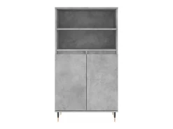 Aparador alto Gris hormigón 60x36x110 cm Madera de ingeniería