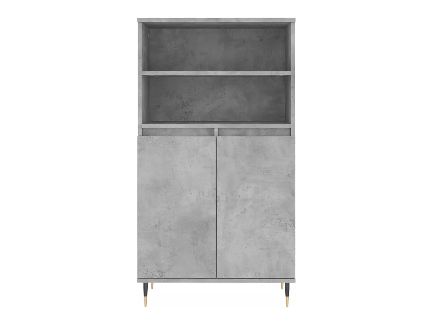 Aparador alto Gris hormigón 60x36x110 cm Madera de ingeniería