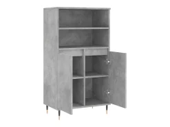 Aparador alto Gris hormigón 60x36x110 cm Madera de ingeniería