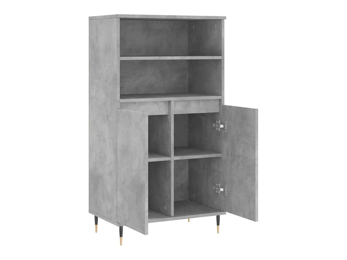 Aparador alto Gris hormigón 60x36x110 cm Madera de ingeniería