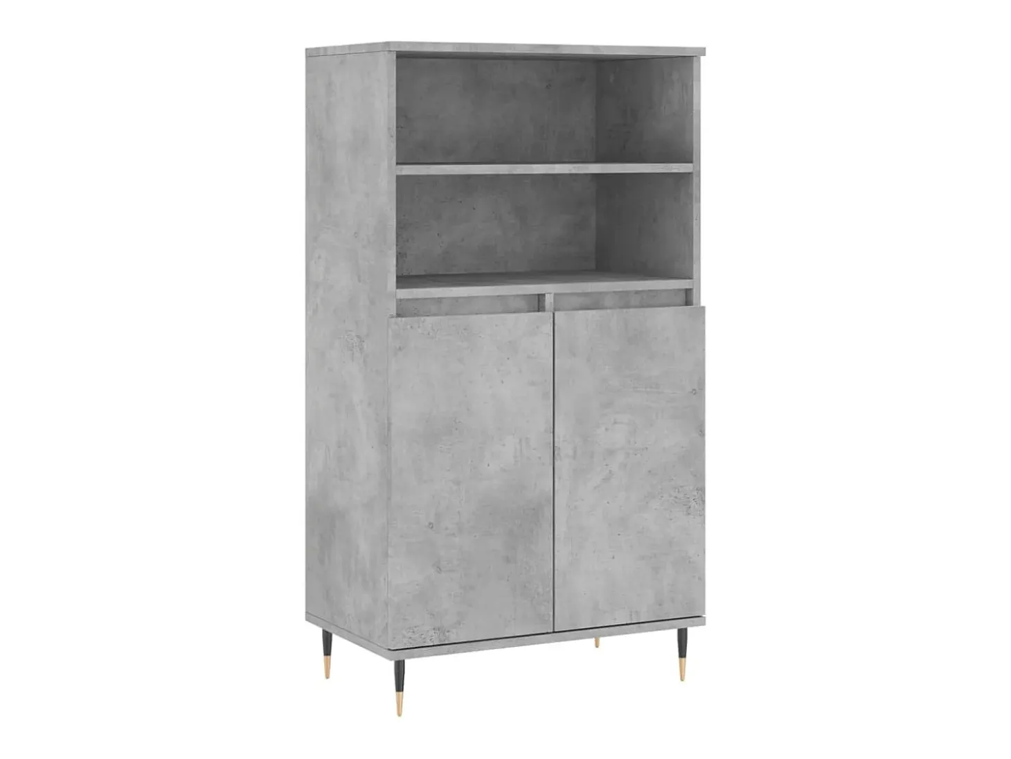 Aparador alto Gris hormigón 60x36x110 cm Madera de ingeniería