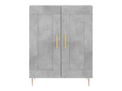 Aparador alto Gris hormigón 69,5x34x180 cm Madera de ingeniería