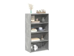 Aparador alto gris hormigón 70x41x124 cm madera de ingeniería