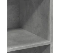 Aparador alto gris hormigón 70x41x124 cm madera de ingeniería