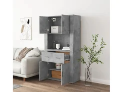 Aparador alto Gris hormigón Madera de ingeniería