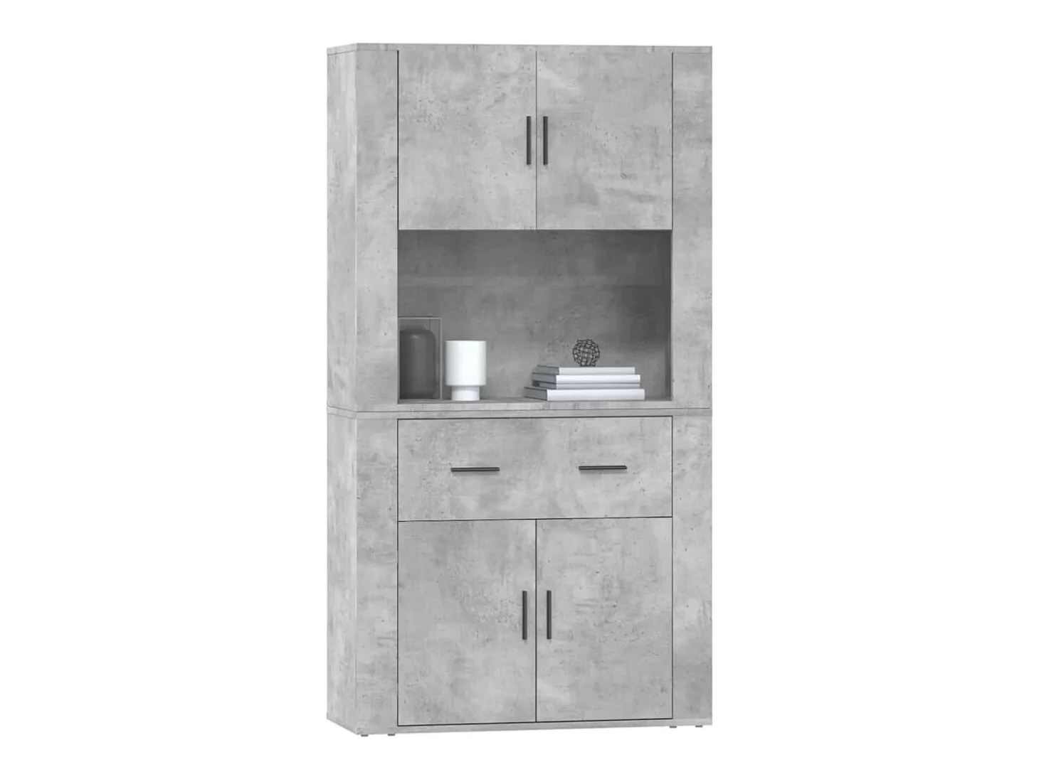 Aparador alto Gris hormigón Madera de ingeniería