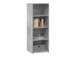 Aparador alto gris hormigón 45x41x124 cm madera de ingeniería