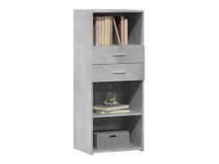 Aparador alto gris hormigón 50x42,5x124 cm madera de ingeniería