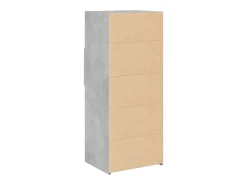 Aparador alto gris hormigón 50x42,5x124 cm madera de ingeniería