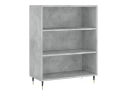 Aparador alto Gris hormigón 69,5x34x180 cm Madera de ingeniería