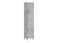 Aparador alto Gris hormigón 34,5x34x180 cm Madera de ingeniería