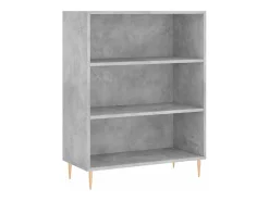 Aparador alto Gris hormigón 69,5x34x180 cm Madera de ingeniería