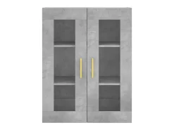 Aparador alto Gris hormigón 69,5x34x180 cm Madera de ingeniería