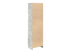Aparador alto gris hormigón 50x35x180 cm madera de ingeniería
