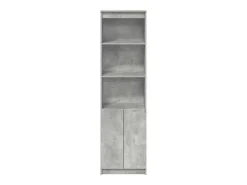 Aparador alto gris hormigón 50x35x180 cm madera de ingeniería